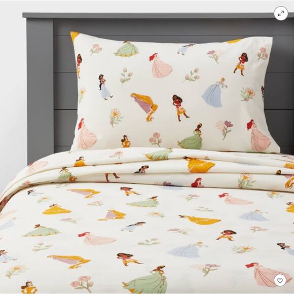 Princess Twin Cotton Sheet Set - Picture 1 of 5